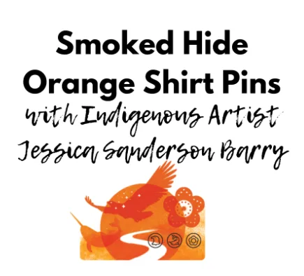 Smoked Hide Orange Shirt Pins