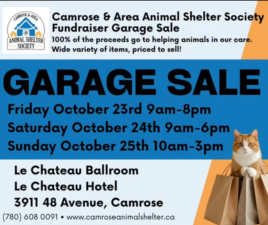 GARAGE SALE FUNDRAISER - Camrose Animal Shelter